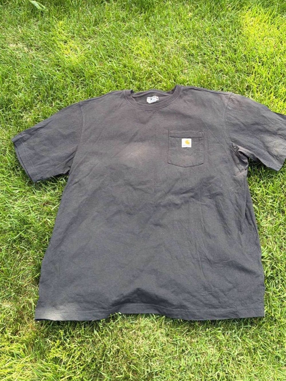 Carhartt Black Short-Sleeve Pocket Tee with Logo Patch